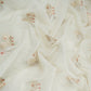 White Dyeable Zari Border Work Chanderi Fabric CW-32508