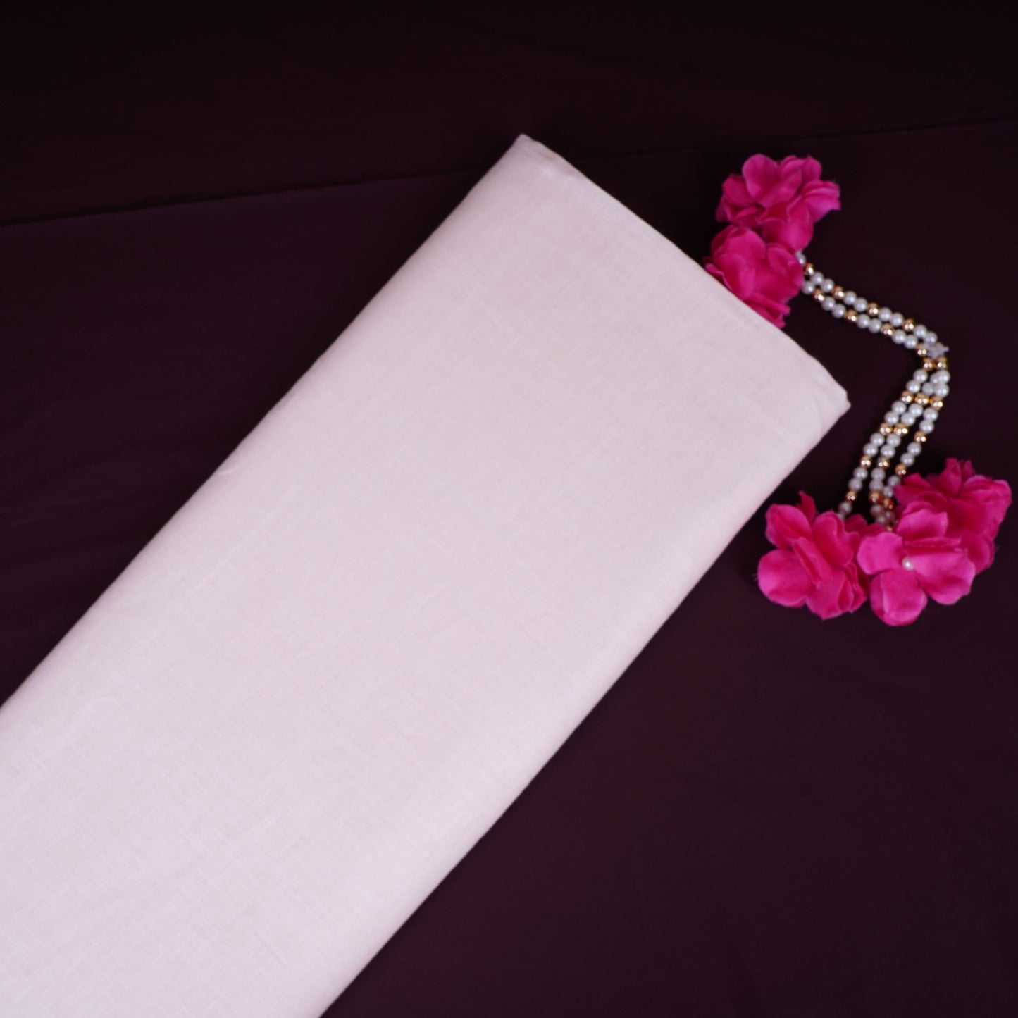 Peach Solid Pure Linen 60 Lea Fabric UT-30485