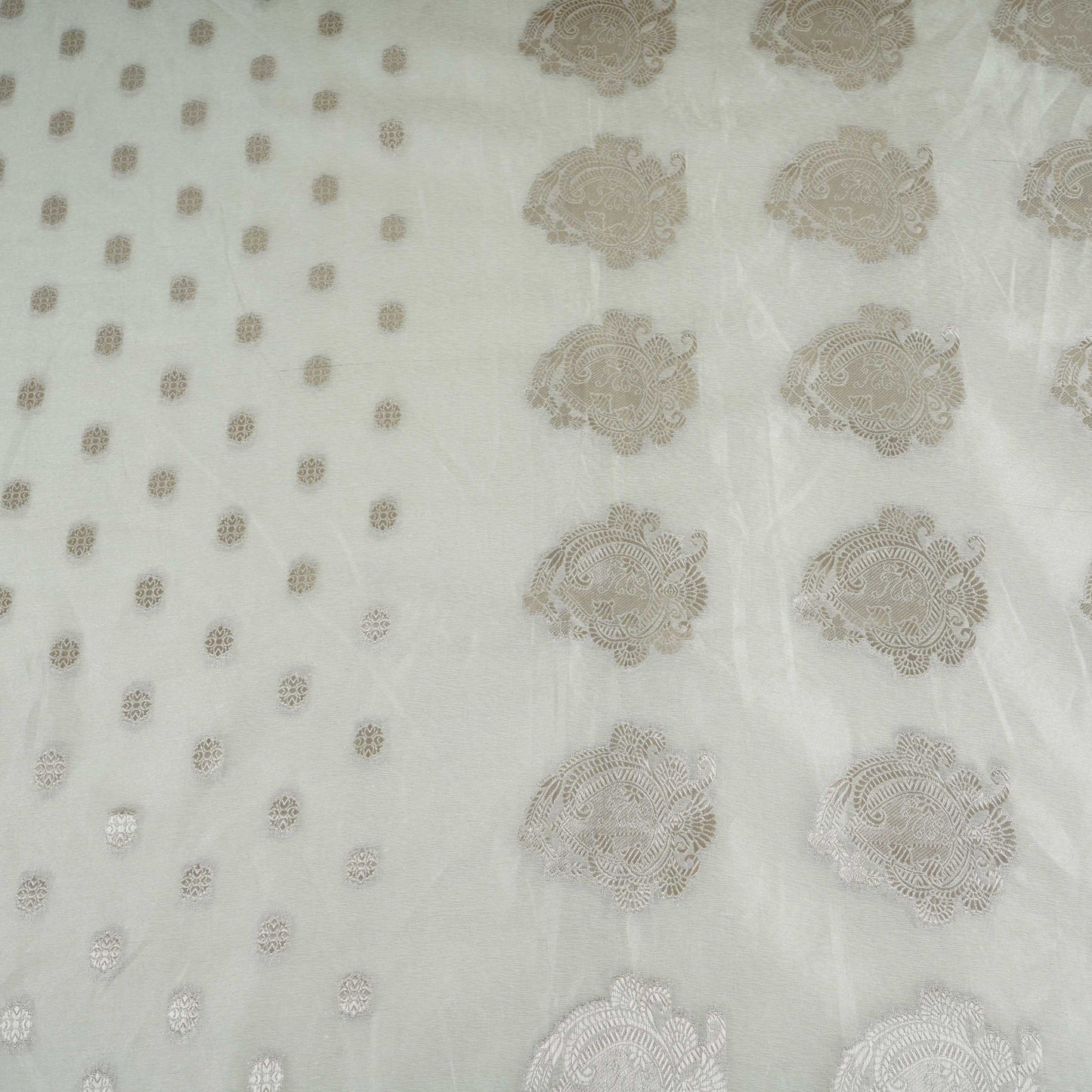 Silver Buta Jacquard Tissue Silk SE-32863