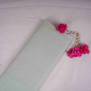 Sage Green Solid Pure Linen Fabric UT-30956 - TradeUNO