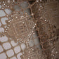 Golden cutwork sequins cutdana Net Fabric AC-31124 - TradeUNO