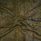 Olive Green Foil floral print Eri Cotton Fabric MTFG-31075 - TradeUNO