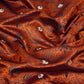 Brown Zari Booti Tanchoi Silk Fabric HMSS-32758