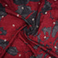Maroon floral Jari Jacquard Pure Bemberg Crepe Fabric MTFG-31098