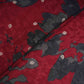 Maroon floral Jari Jacquard Pure Bemberg Crepe Fabric MTFG-31098