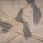 Cream Foil Abstract print Eri Cotton Fabric MTFG-31068