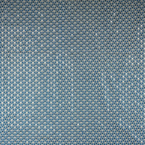 Blue Sequins Zari Embroidery Russian Silk Fabric 21040
