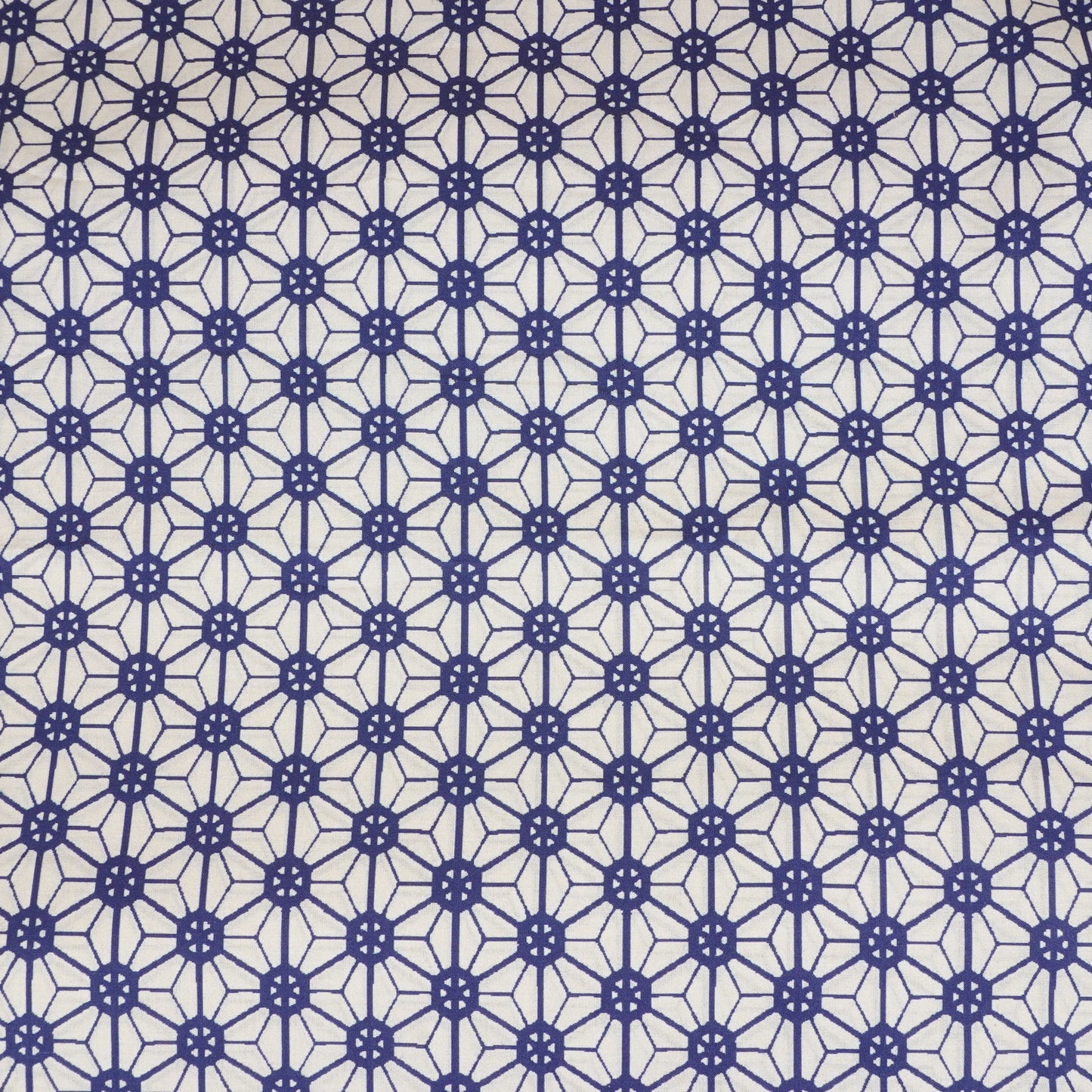 Navy Blue Geometrical Print Cotton Fabric MT-29485