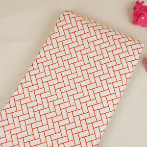 Red Geomatrical Print Cotton Fabric MT-29480 - TradeUNO