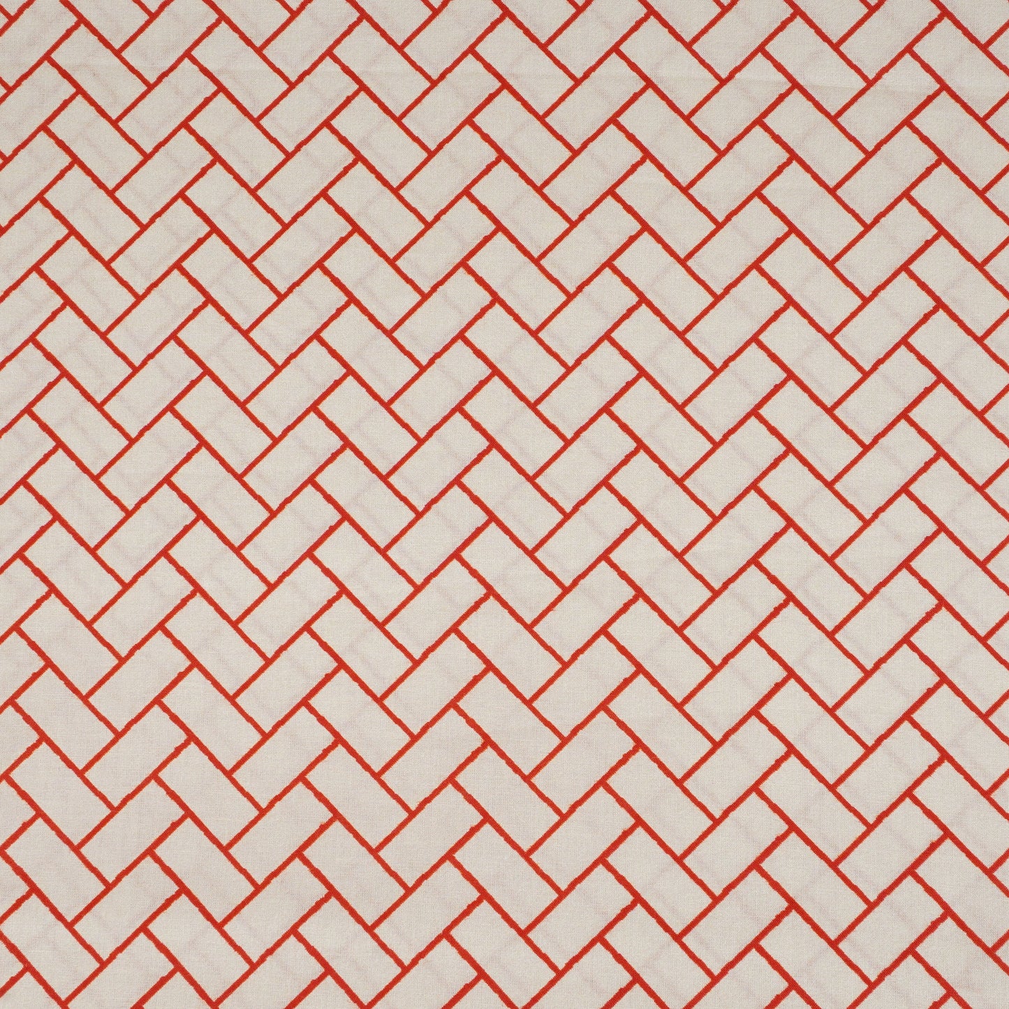 Red Geomatrical Print Cotton Fabric MT-29480