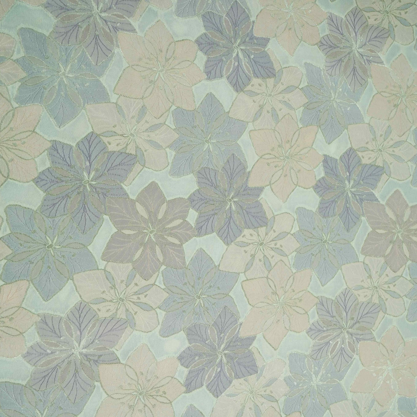 Cream Multi Rangkaat Weave Brocade Fabric HMSS-32724