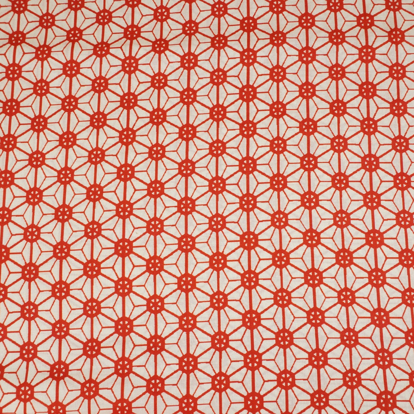 Red Geomatrical Print Cotton Fabric MT-29482