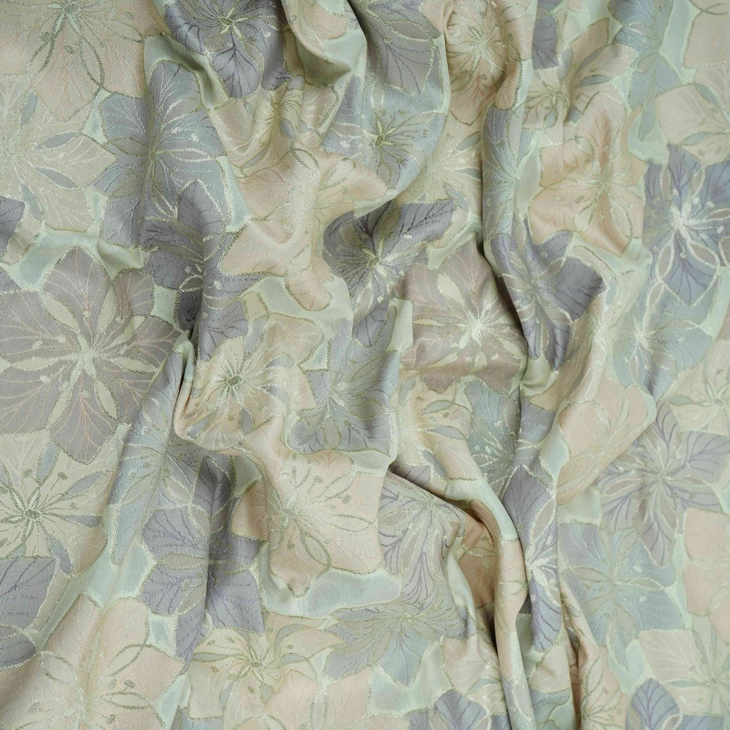 Cream Multi Rangkaat Weave Brocade Fabric HMSS-32724