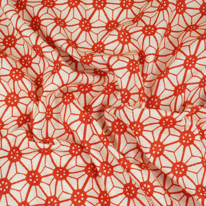 Red Geomatrical Print Cotton Fabric MT-29482 - TradeUNO