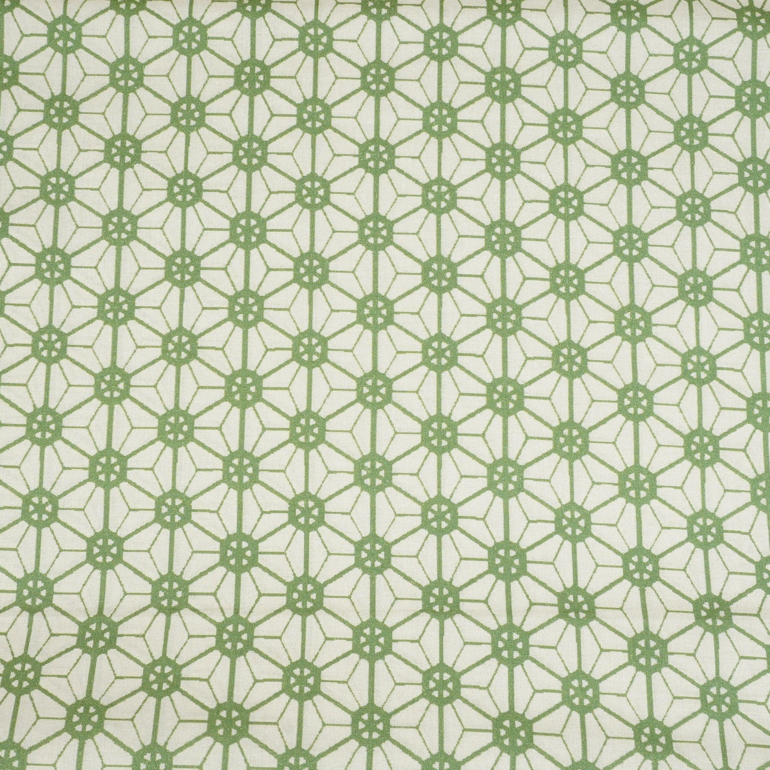 Green Geomatrical Print Cotton Fabric MT-29479 - TradeUNO