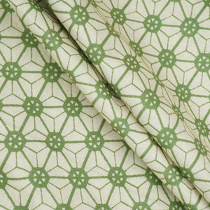 Green Geomatrical Print Cotton Fabric MT-29479 - TradeUNO
