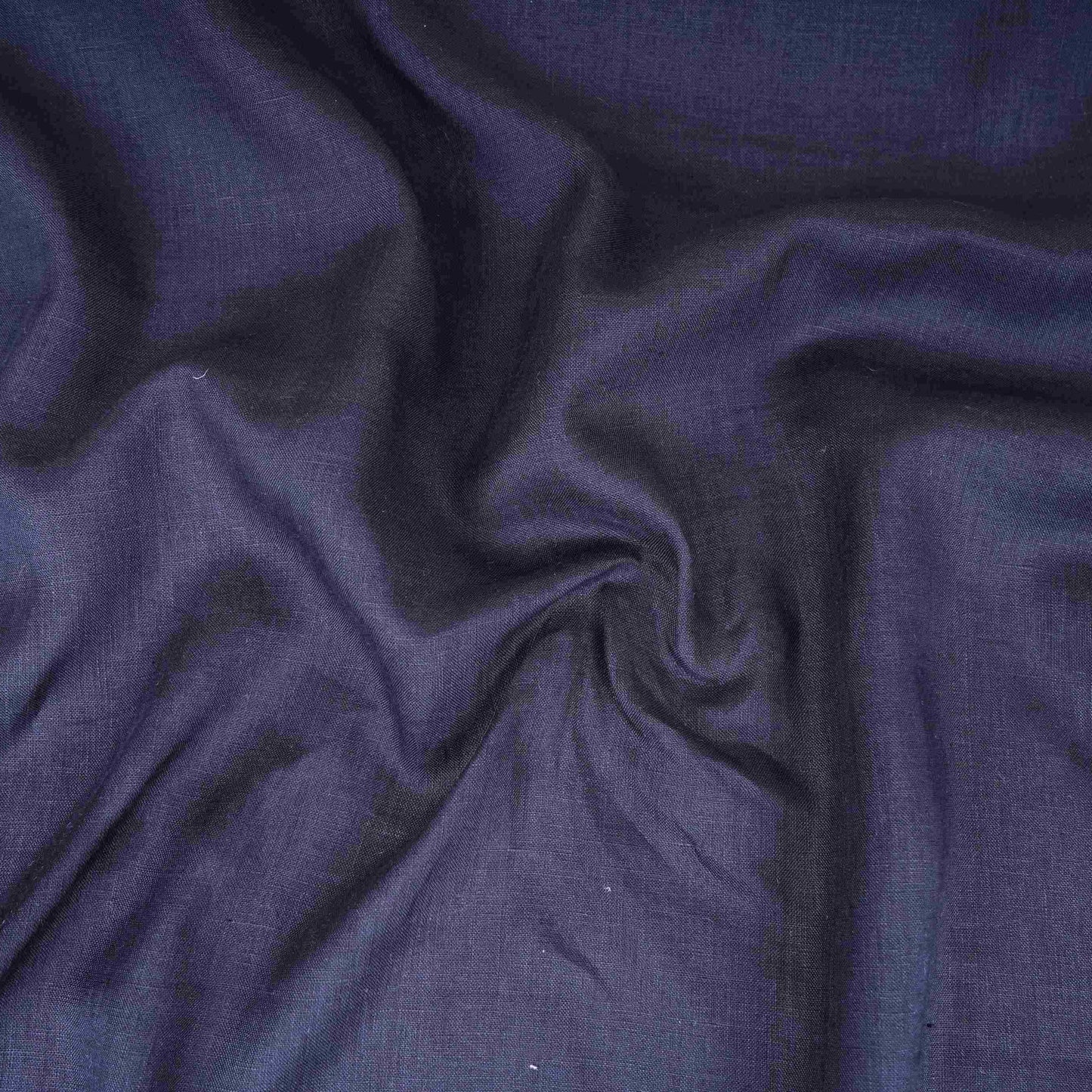 Black Solid Pure Linen Fabric UT-30954