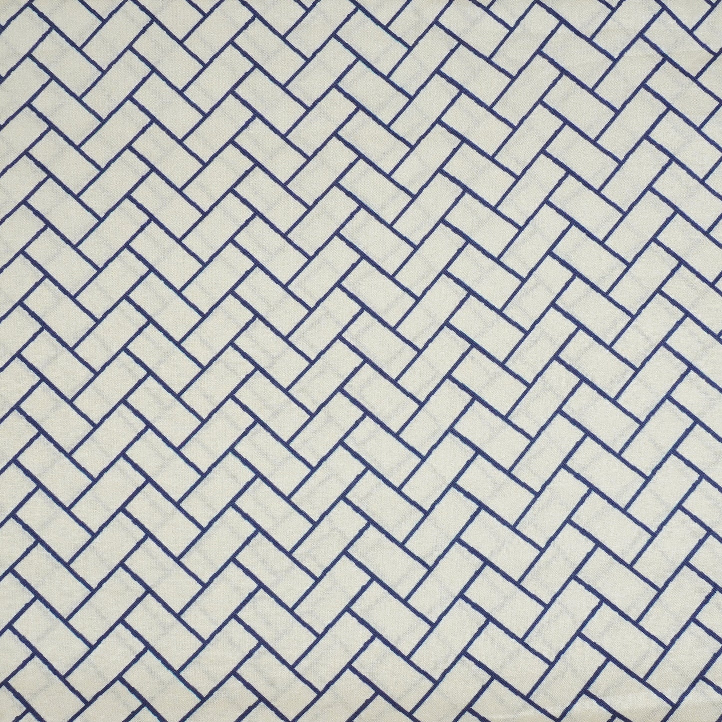 Navy Blue Geomatrical Print Cotton Fabric MT-29481