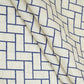 Navy Blue Geomatrical Print Cotton Fabric MT-29481