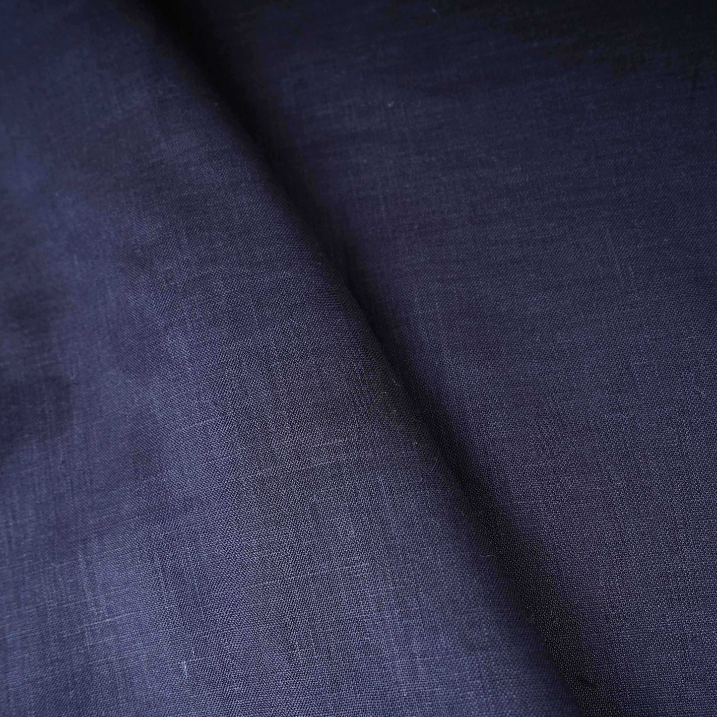 Black Solid Pure Linen Fabric UT-30954