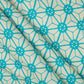 Aqua Blue Geomatrical Print Cotton Fabric MT-29484