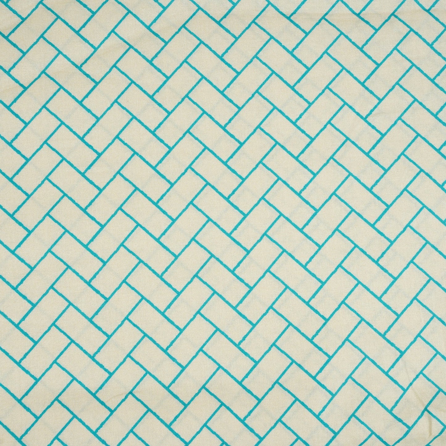 Aqua Blue Geomatrical Print Cotton Fabric MT-29478