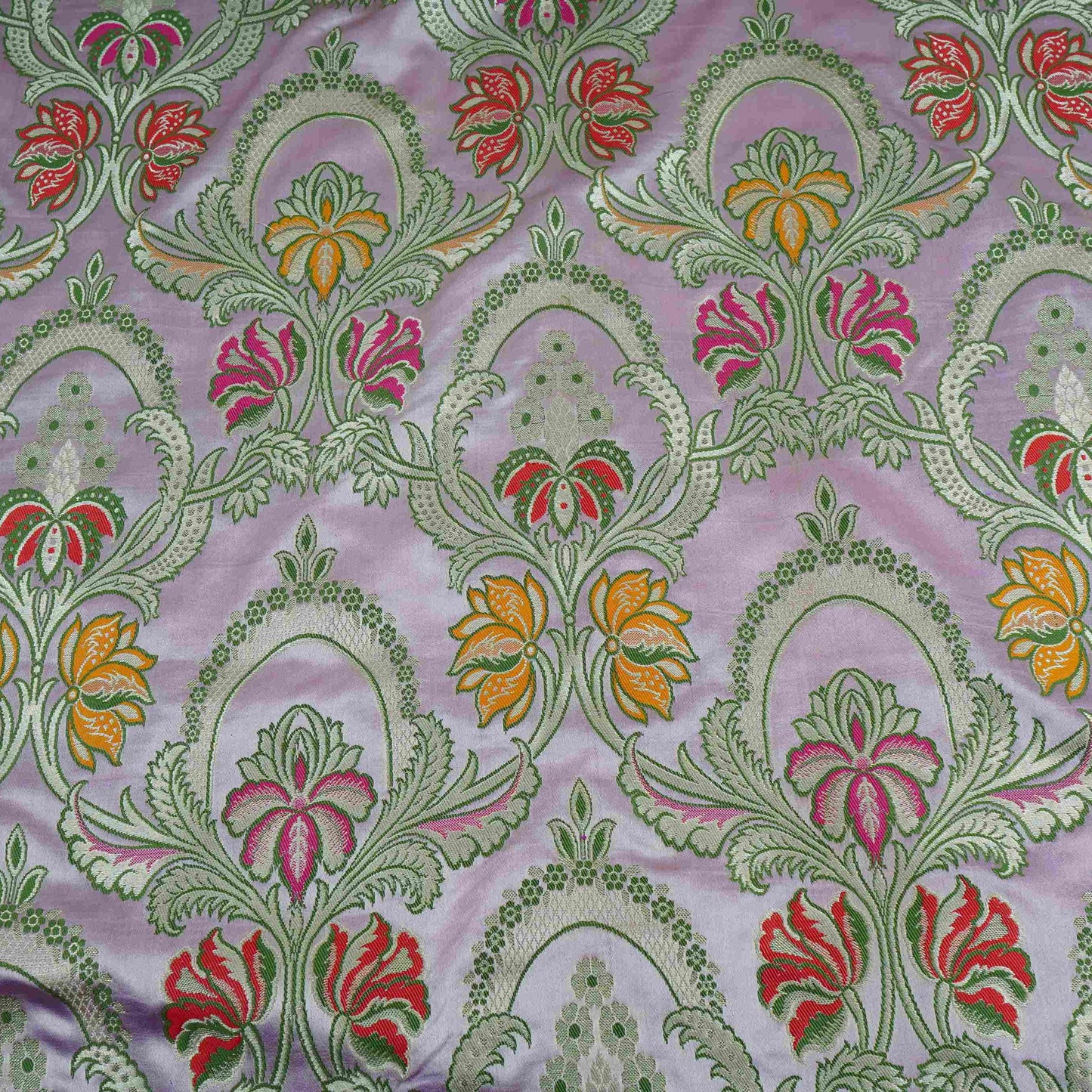 Lavender Kimkhab Brocade Fabric HMSS-32788