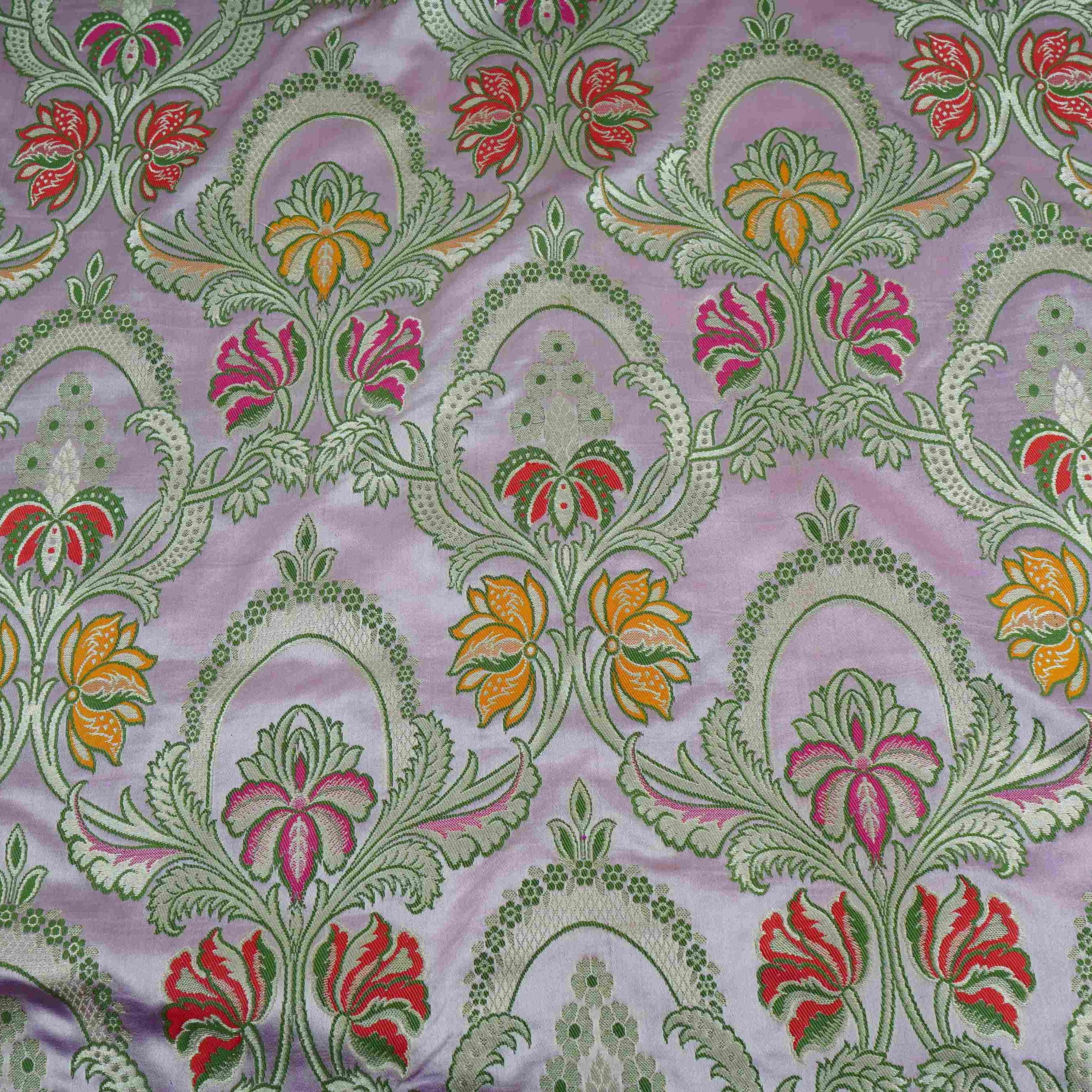 Lavender Kimkhab Brocade Fabric HMSS-32788