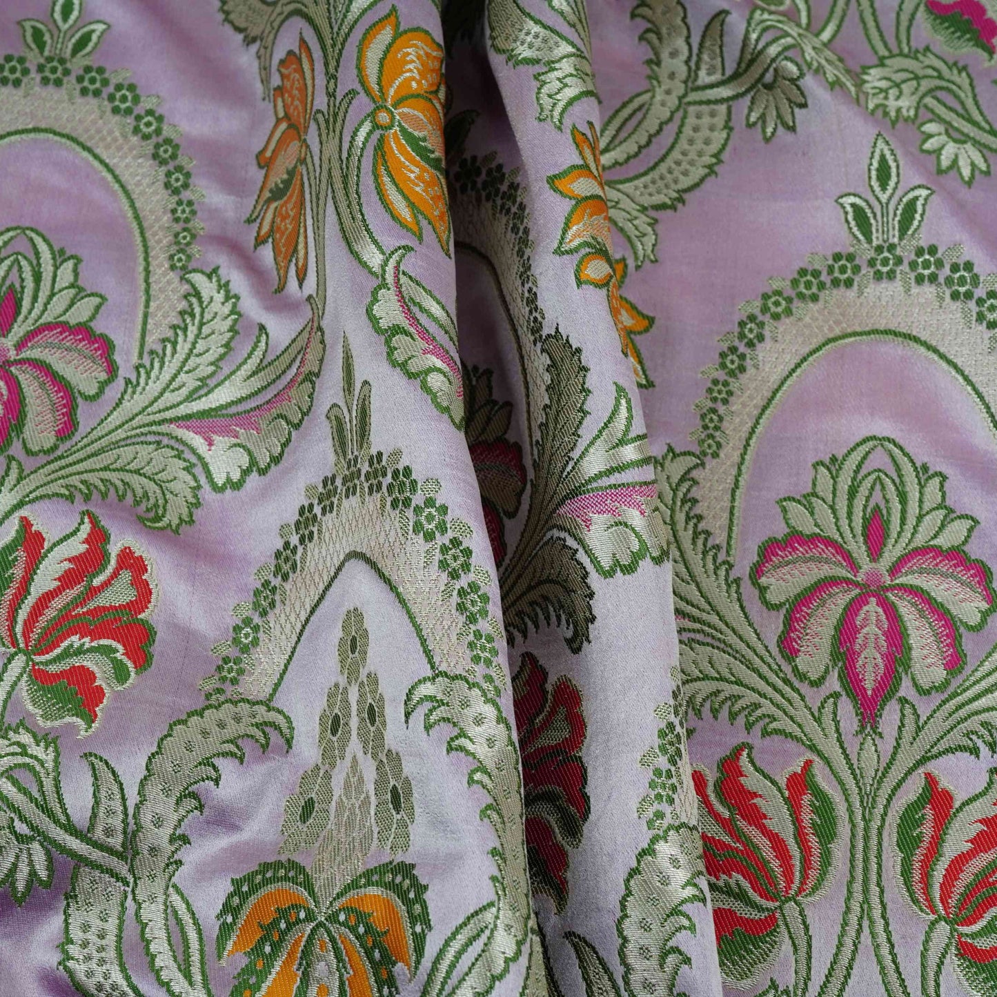 Lavender Kimkhab Brocade Fabric HMSS-32788