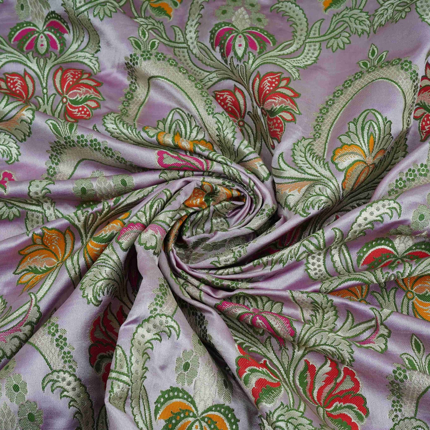 Lavender Kimkhab Brocade Fabric HMSS-32788