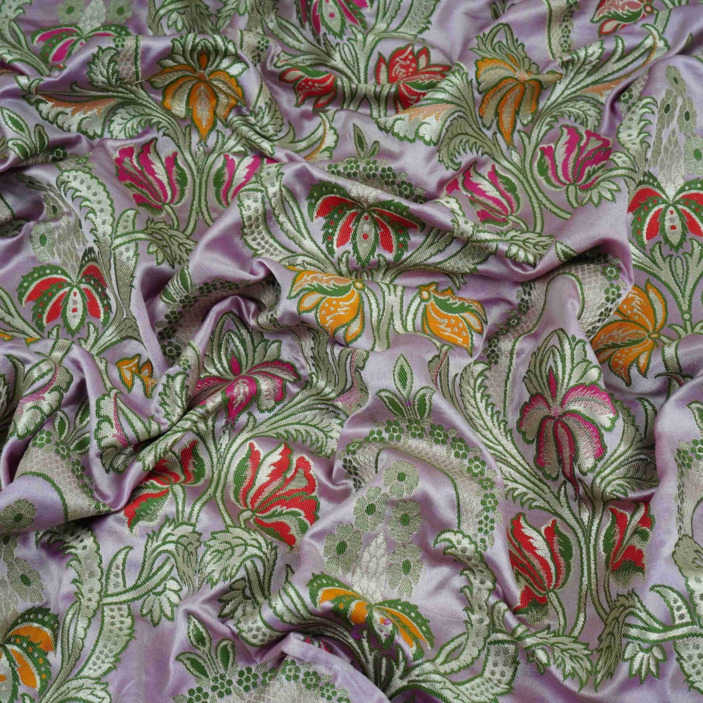 Lavender Kimkhab Brocade Fabric HMSS-32788