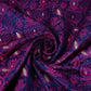 Navy Blue Zari Booti Tanchoi Silk Fabric HMSS-32755