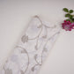 White Dyeable Swarovski embroidery Georgette Fabric SU-31035
