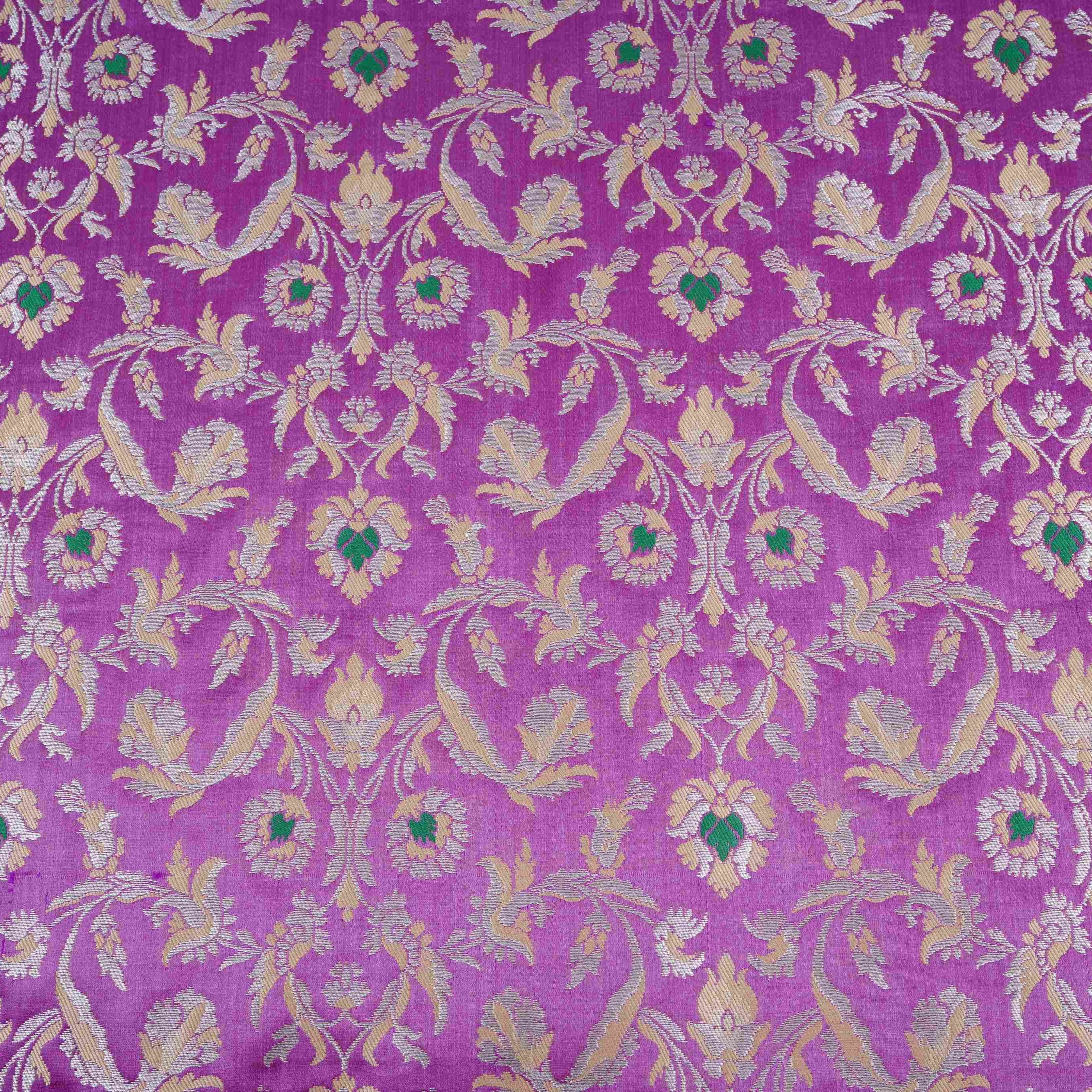 Pink Alfi Meena Kimkhab Brocade Fabric HMSS-32771