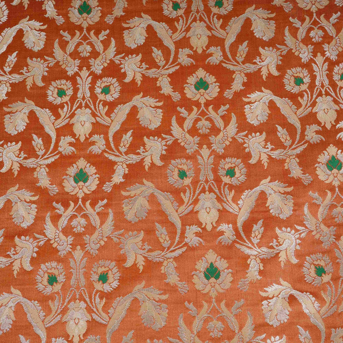 Brown Alfi Meena Kimkhab Brocade Fabric HMSS-32773
