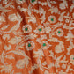 Brown Alfi Meena Kimkhab Brocade Fabric HMSS-32773