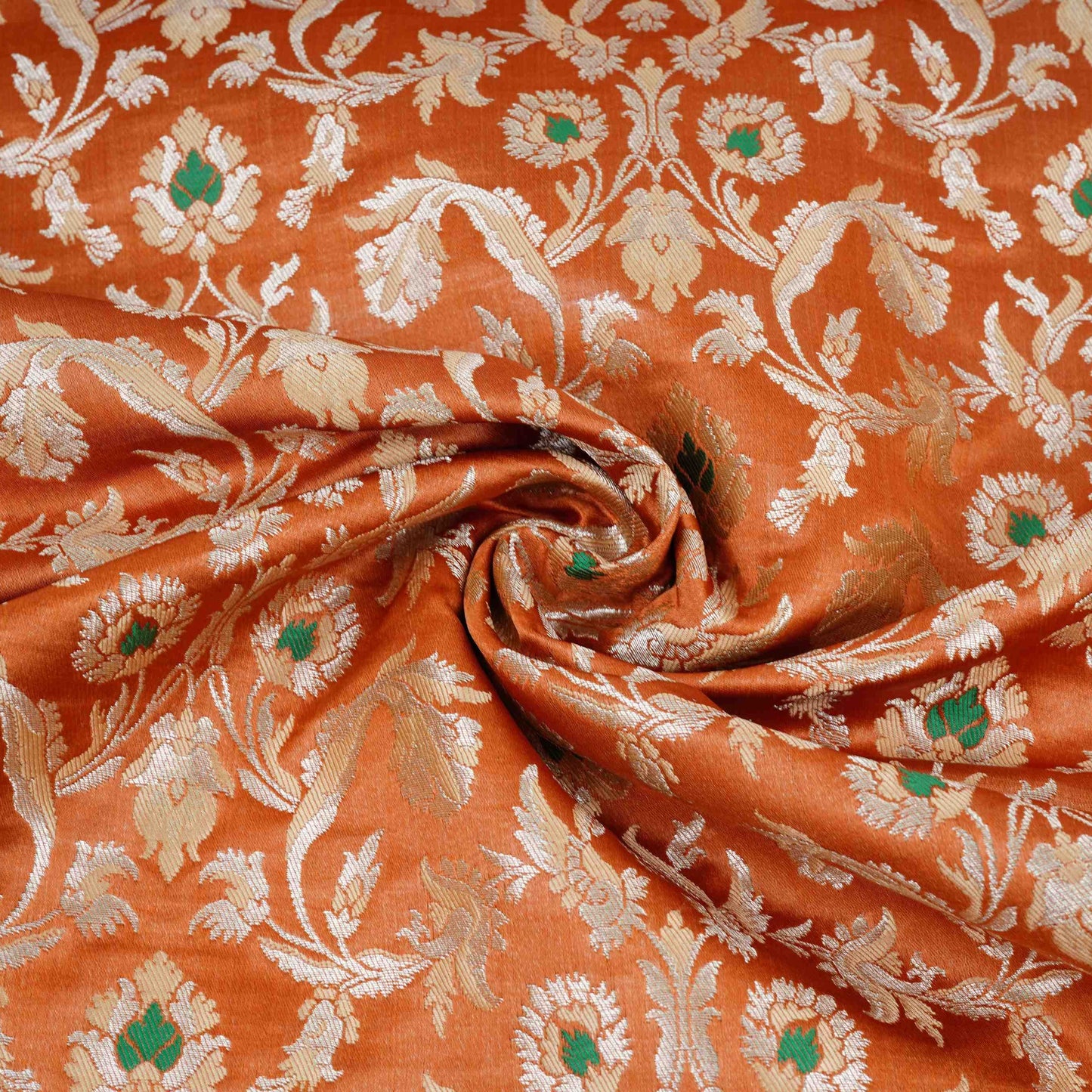 Brown Alfi Meena Kimkhab Brocade Fabric HMSS-32773