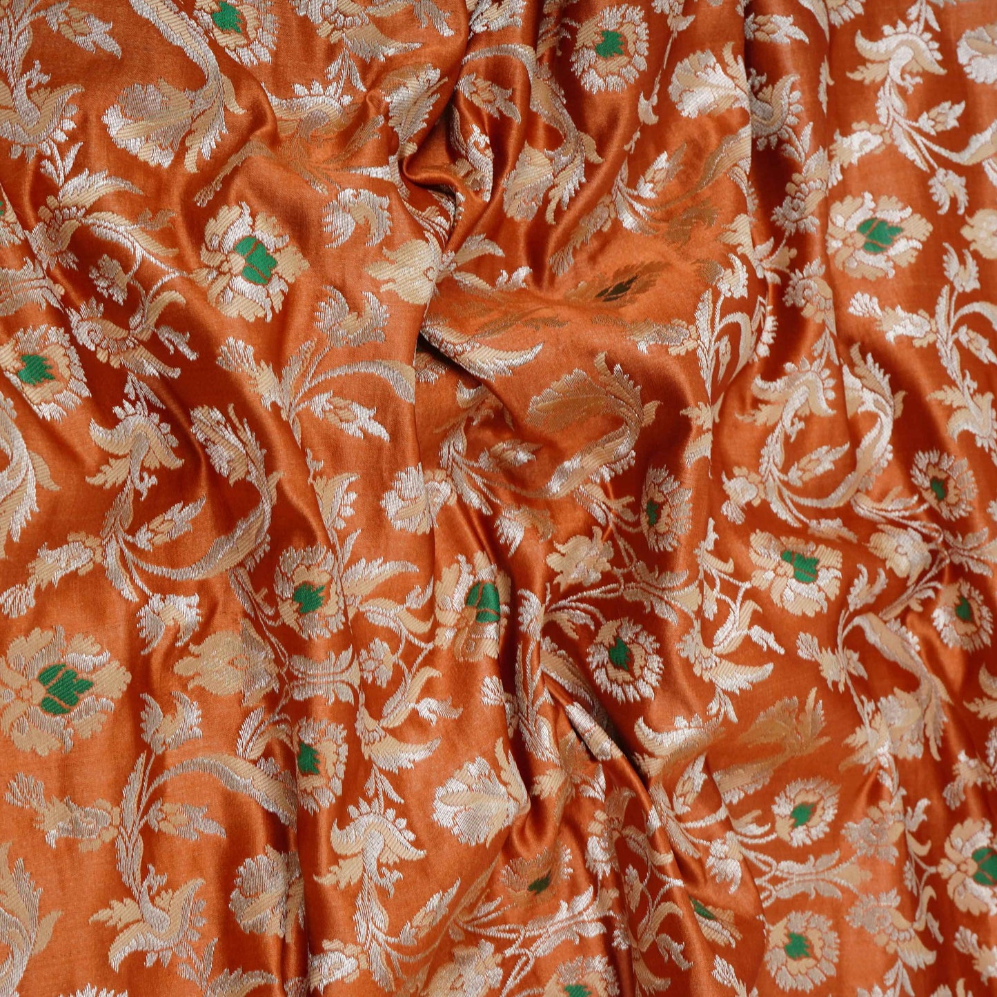 Brown Alfi Meena Kimkhab Brocade Fabric HMSS-32773