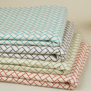 Green Geomatrical Print Cotton Fabric MT-29483 - TradeUNO