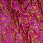 Magenta Jamawar Resham Meena Kari Dohra Brocade Fabric HMSS-32744