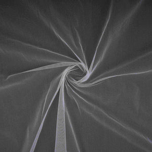White Solid Butterfly Net Fabric KCJF-30692 - TradeUNO