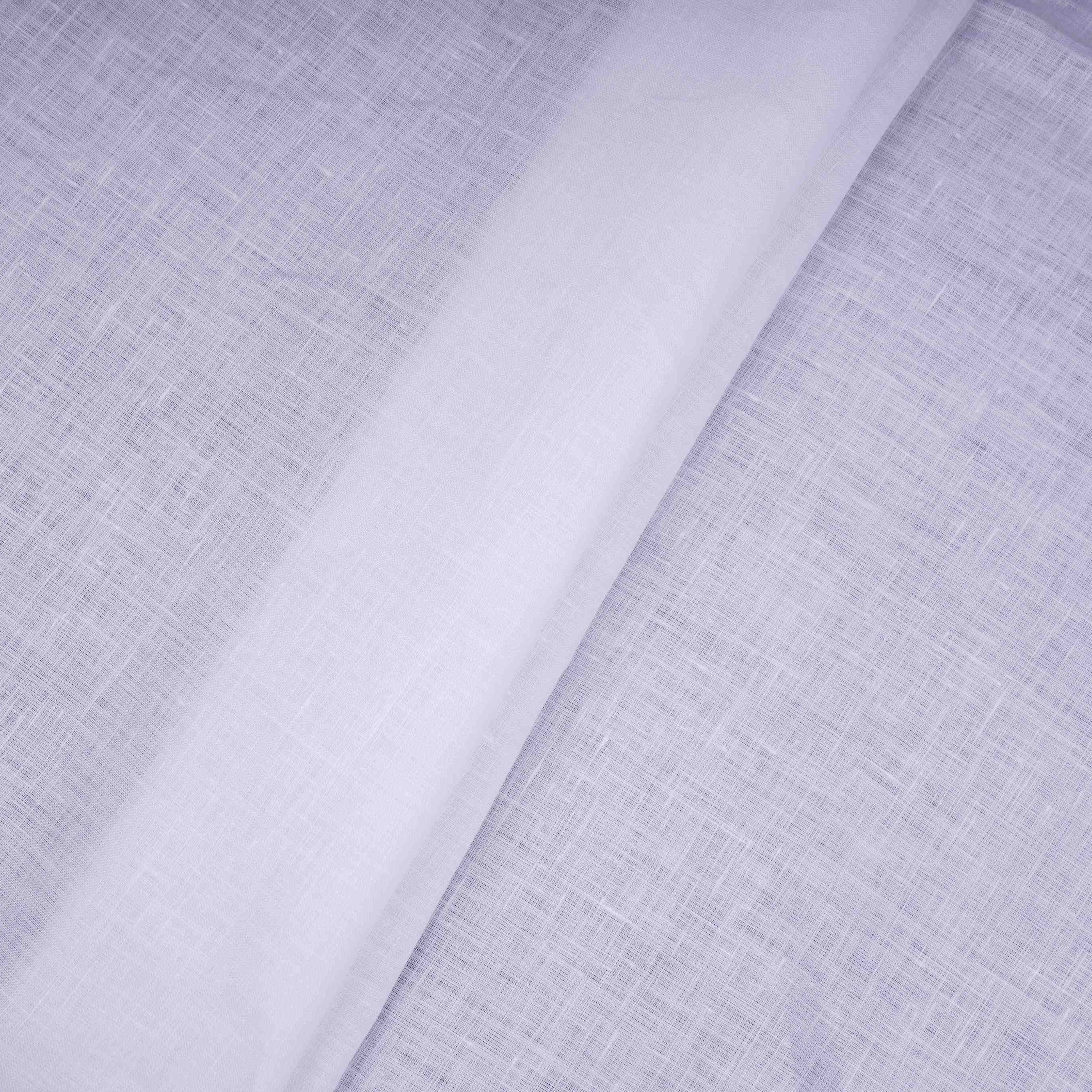 White Solid Pure Linen Fabric UT-31166 - TradeUNO