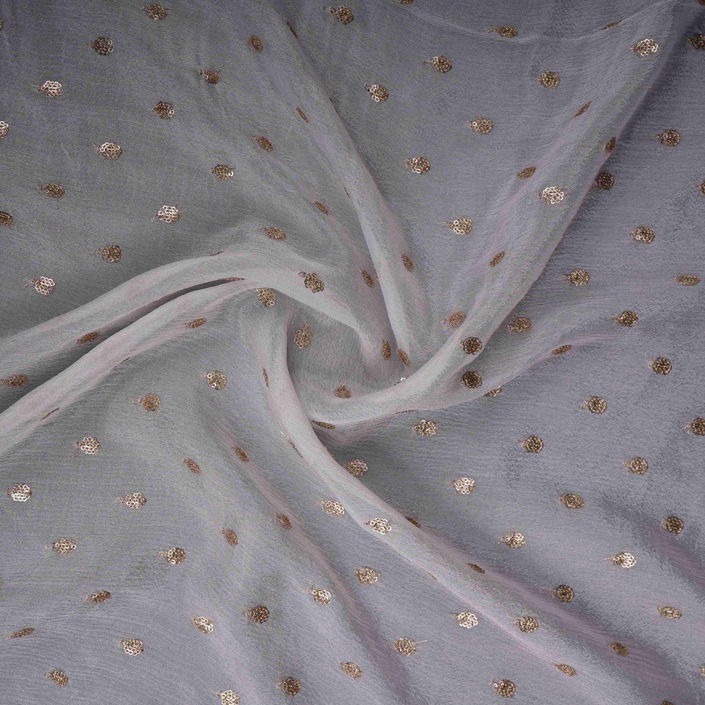 White Buti Dyeable Chinnon Fabric STF-30655
