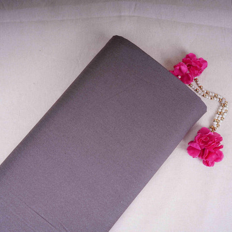 Silver Grey Solid Thin Denim Fabric PDM-30579