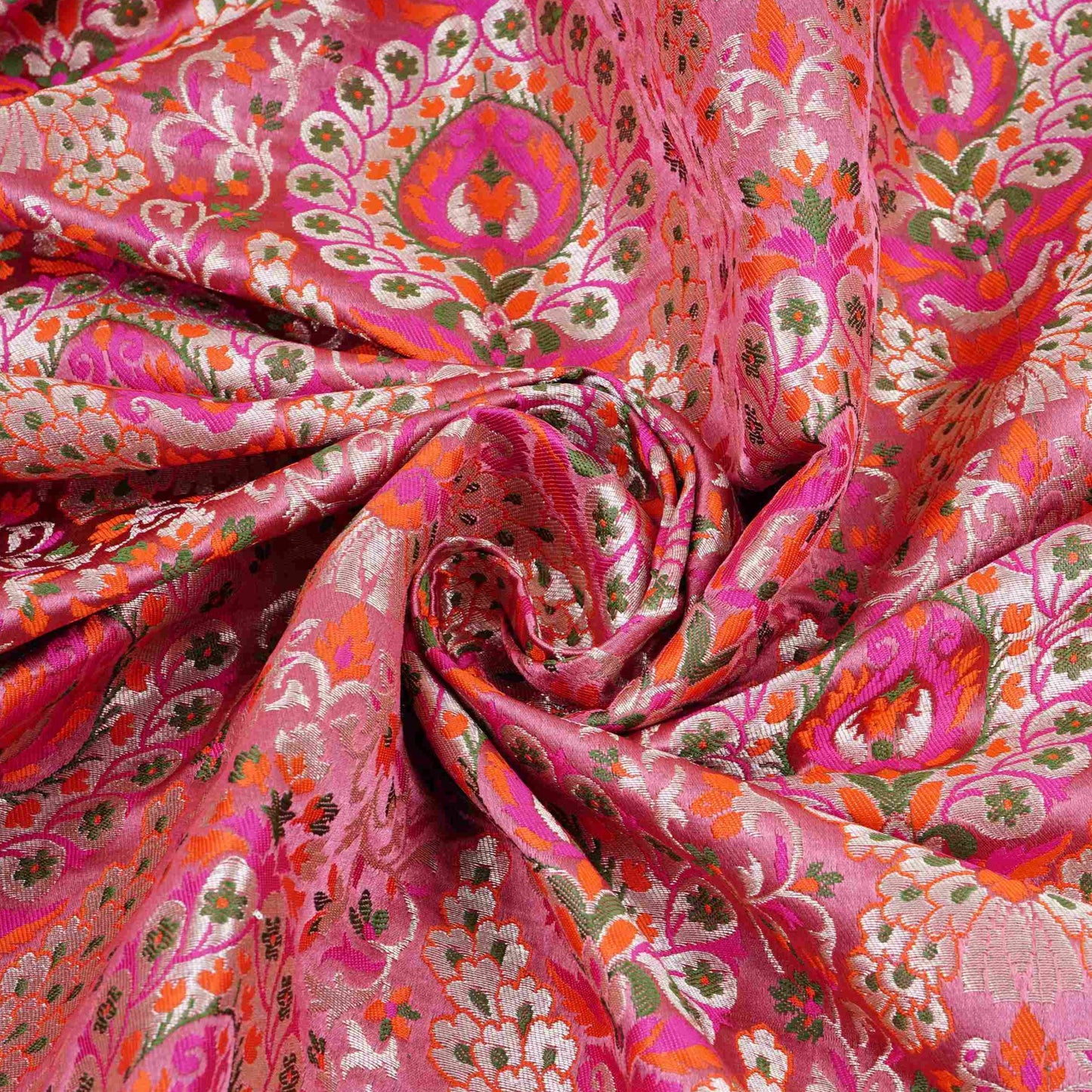 Pink Kimkhab Brocade Fabric HMSS-32791