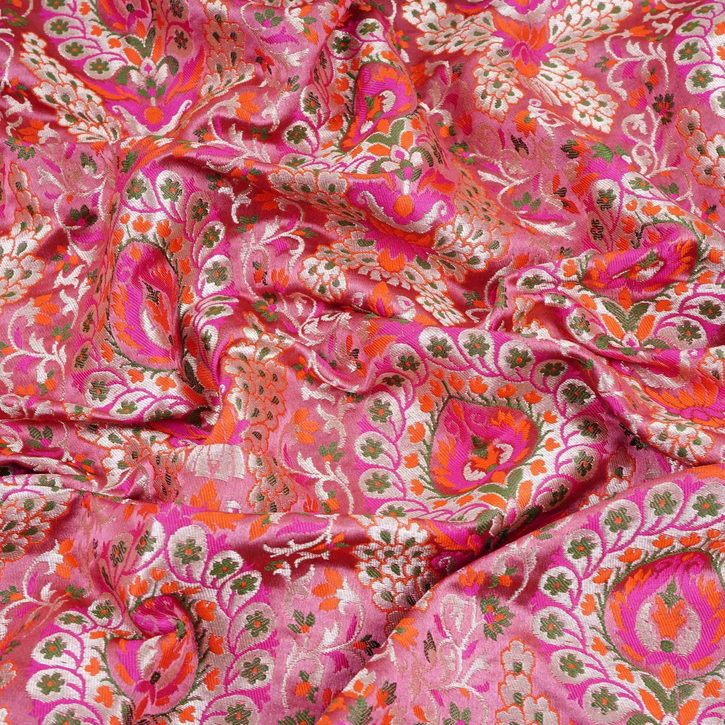 Pink Kimkhab Brocade Fabric HMSS-32791