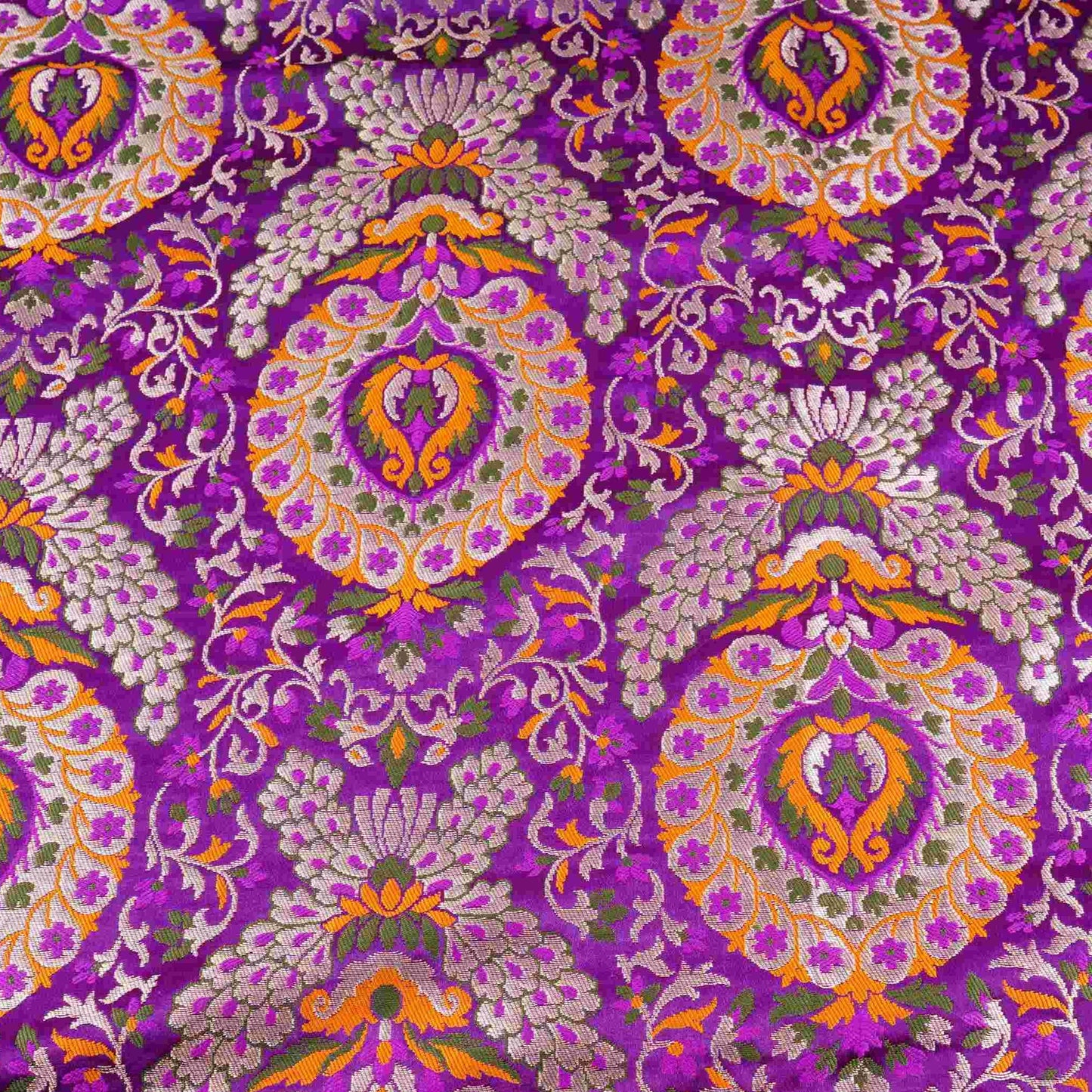 Purple Kimkhab Brocade Fabric HMSS-32799