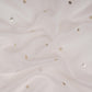 Off White Mukaish work Chanderi Fabric SU-31030