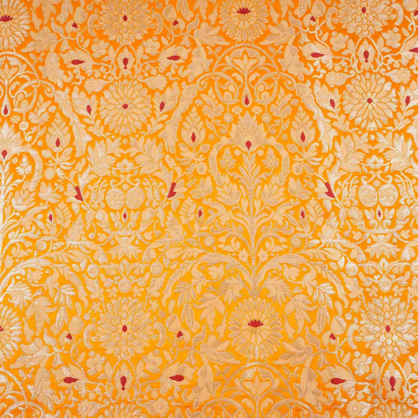 Mustard Alfi Meena Kimkhab Brocade Fabric HMSS-32774