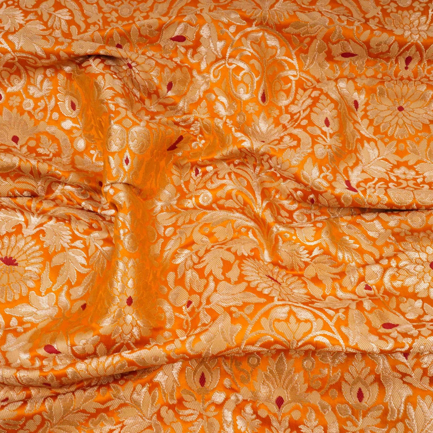 Mustard Alfi Meena Kimkhab Brocade Fabric HMSS-32774